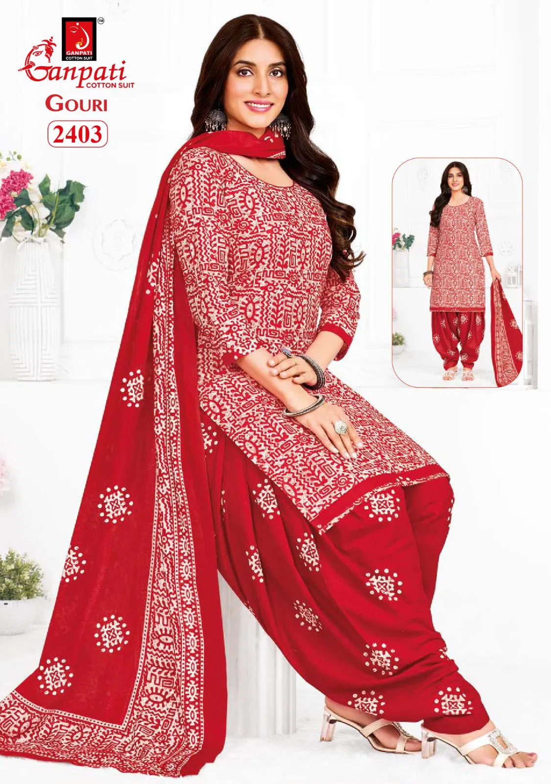 Gouri Vol 10 By Ganpati Heavy Cotton Printed Dress Material Wholesale Online